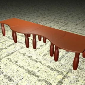 Extra Long Modular Coffee Tables 3d model