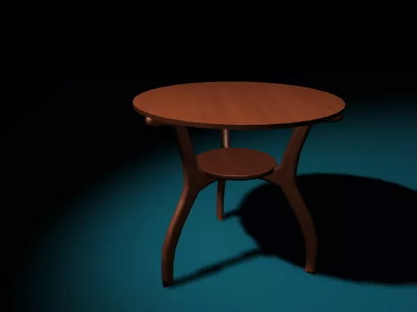 Round Wood Coffee Table 3d model Round Wood Coffee Table 3d model