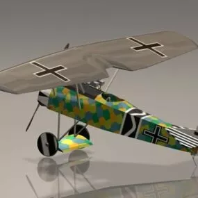 Focker D7 Fighter Plane 3d model