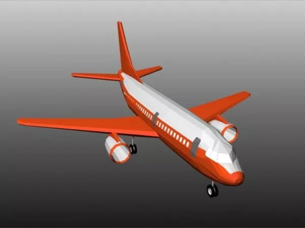 Passenger Jet Plane 3d model Passenger Jet Plane 3d model