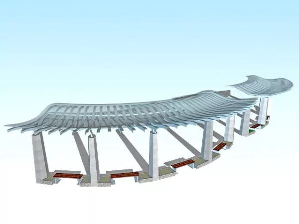Canopy Tent Structure System 3d model