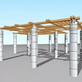 Outdoor Pergola Design 3d model