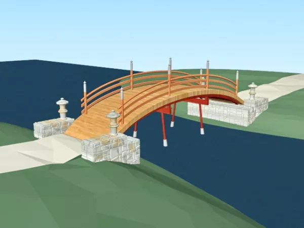 Bridge On Snow 3d model