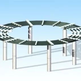 Circular Pergola Design 3d model