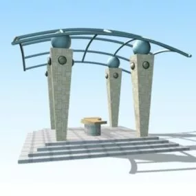 Modern Pergola Design 3d model