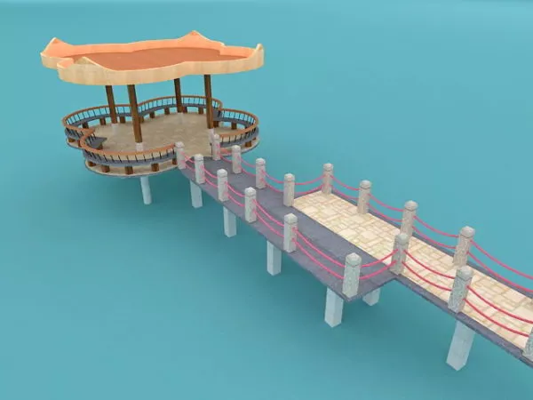 Lake Deck Wiewing Platform 3d model Lake Deck Wiewing Platform 3d model