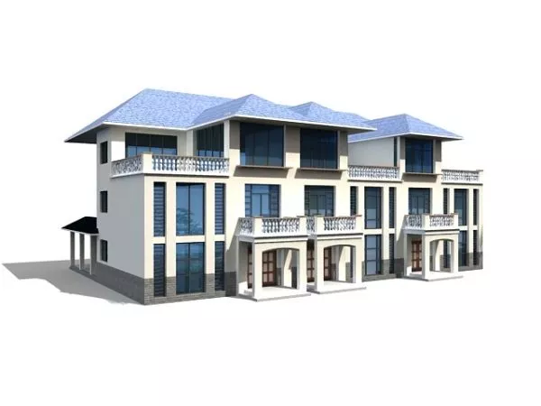 Row Houses Building 3d model Row Houses Building 3d model