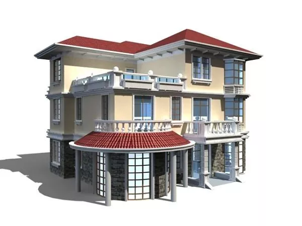 Traditional Malaysian Villa House 3d model