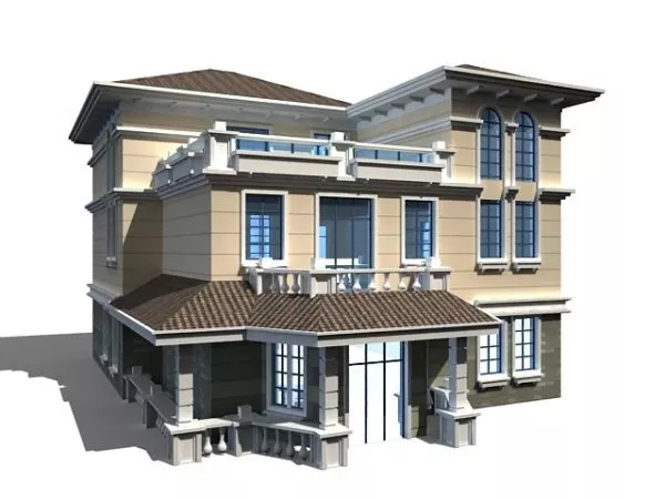 Old Garage Building 3d model