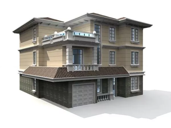 Garage Building Brick Dome 3d model