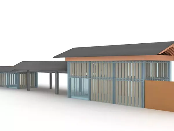 Glass Park Shelter 3d model Glass Park Shelter 3d model