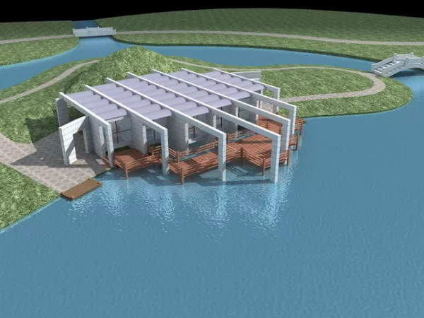 Seaside Villa With Deck 3d model Seaside Villa With Deck 3d model