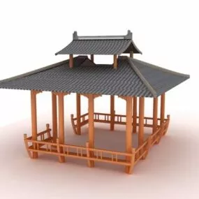 Asian Pavilion Building 3d model