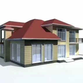 Seaside Villa Building 3d model