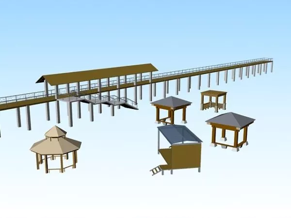 Canopy Tent Structure System 3d model