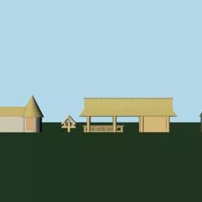 Large Gazebo Structures 3d model