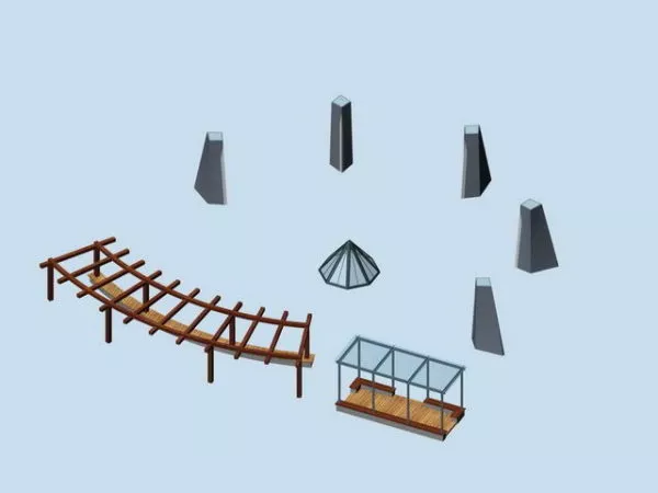 Modern Pergola Structure 3d model