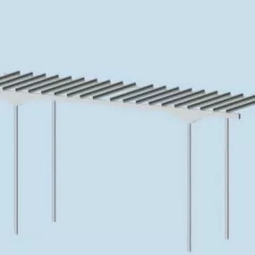 Modern Metal Pergola 3d model