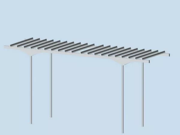 Wood Pergola Structure Frames 3d model