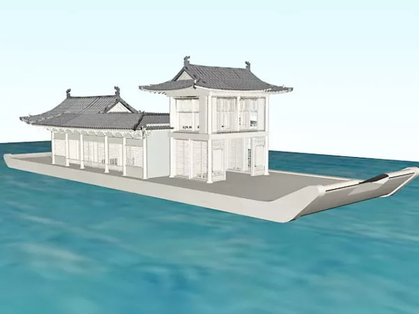 Oriental Garden Pavilion 3d model
