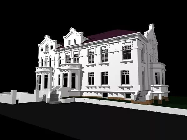 Classic Colonial Mansion 3d model