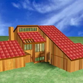 Country Wooden House 3d model