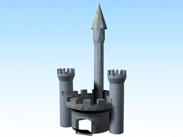 Small Castle Building 3d model