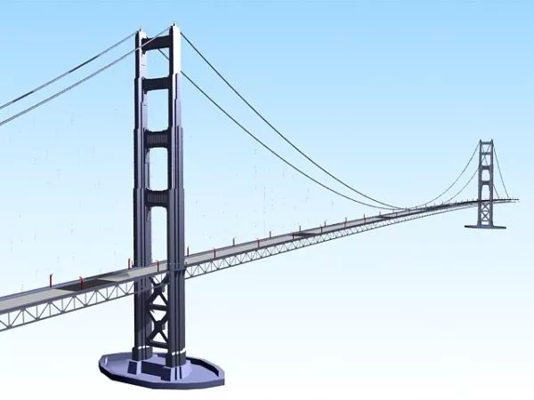 Rustic Stone Bridge 3d model