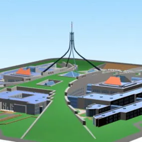 Office Building Group 3d model