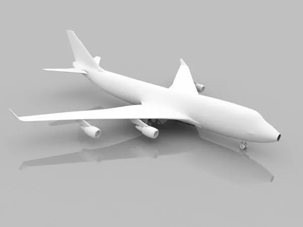 White Airplane 3d model White Airplane 3d model