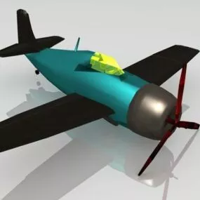 Old Fighter Plane 3d model
