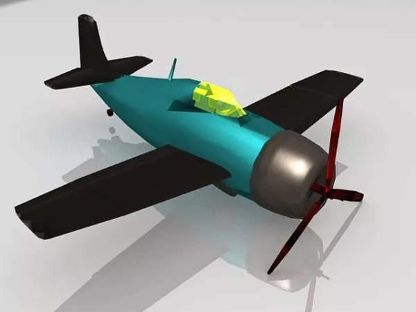 Old Fighter Plane 3d model Old Fighter Plane 3d model
