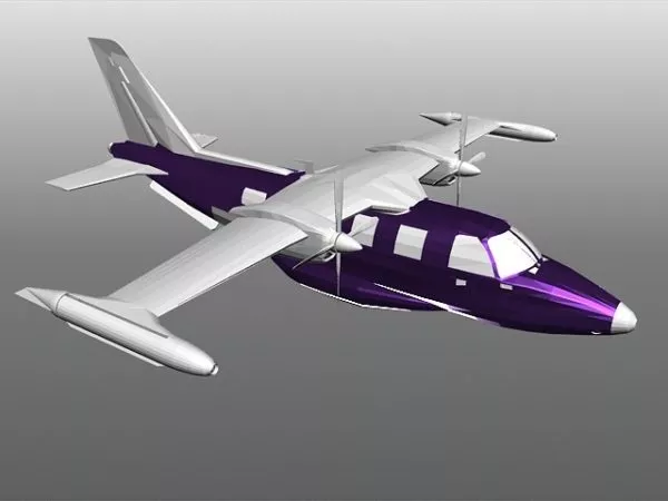 Turboprop Airplane 3d model Turboprop Airplane 3d model