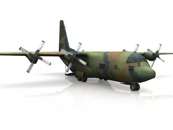 C-130 Hercules Military Transport Aircraft 3d model C-130 Hercules Military Transport Aircraft 3d model
