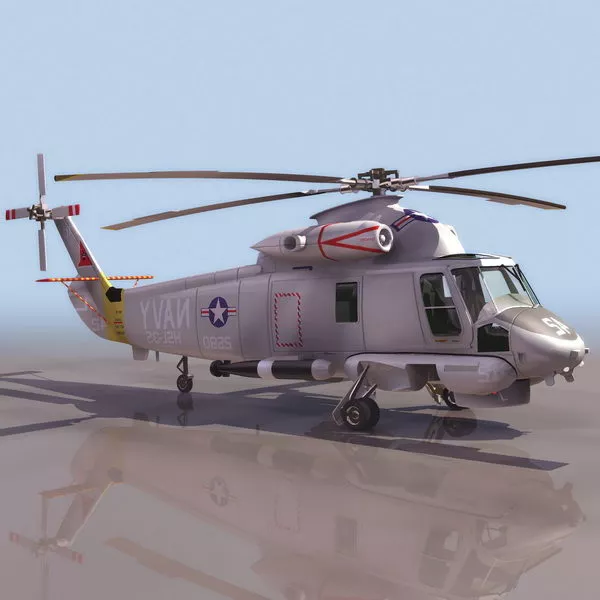 Futuristic Helicopter Drone Style 3d model