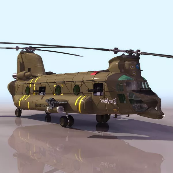 Ch-47 Chinook Heavy-lift Helicopter 3d model Ch-47 Chinook Heavy-lift Helicopter 3d model
