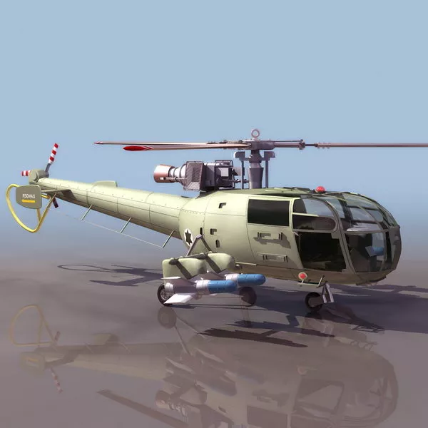 Helicopter Bell206 3d model