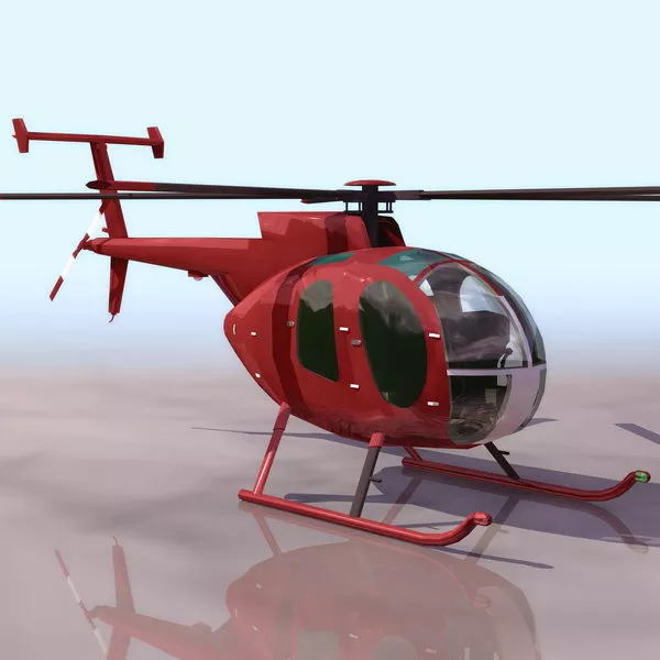 Md 500d Light Utility Helicopter 3d model Md 500d Light Utility Helicopter 3d model