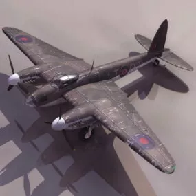 Dh.98 Mosquito Combat Aircraft 3d model