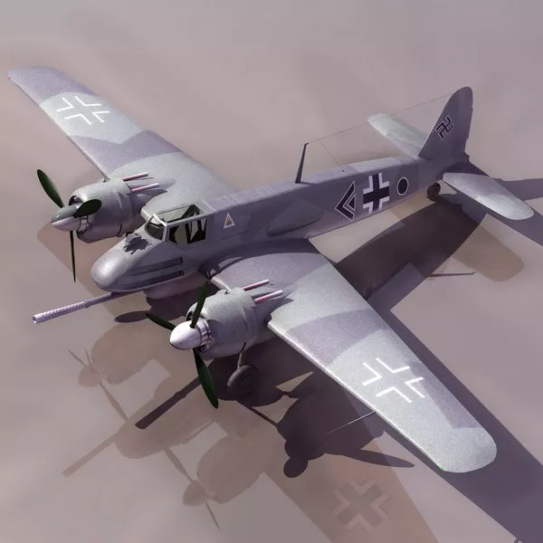 Hs129 German Ground-attack Aircraft 3d model Hs129 German Ground-attack Aircraft 3d model
