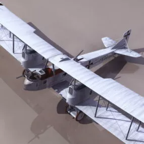 Gotha G.iv German Heavy Bomber 3d model