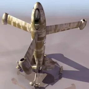 Fw Triebfluegel German Concept Aircraft 3d model