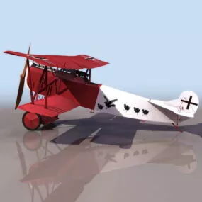 Fokker D.vii Fighter Aircraft 3d model