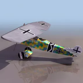 Fokker V7 German Fighter 3d model