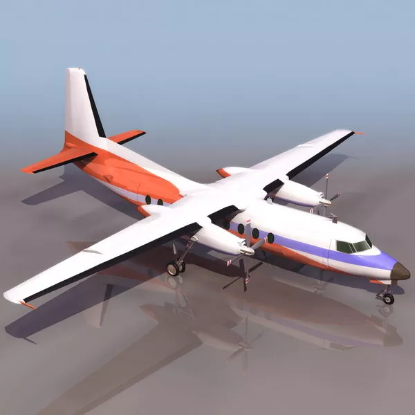 Yak42 Jet Airliner 3d model