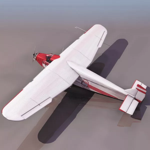Ford 5-at Transport Aircraft 3d model Ford 5-at Transport Aircraft 3d model