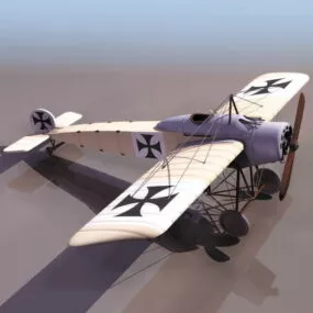 German Fokker Eindecker Fighter 3d model