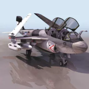 Ea-6b Prowler Electronic Warfare Aircraft 3d model