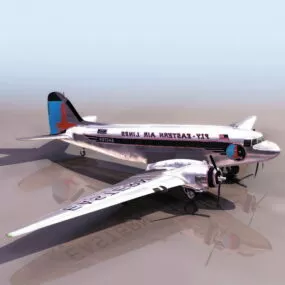 Douglas Dc-3 Airliner 3d model