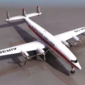 Lockheed L-749 Constellation Airliner 3d model